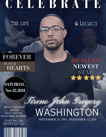 Tireno "Reno" John Gregory Washington Obituary